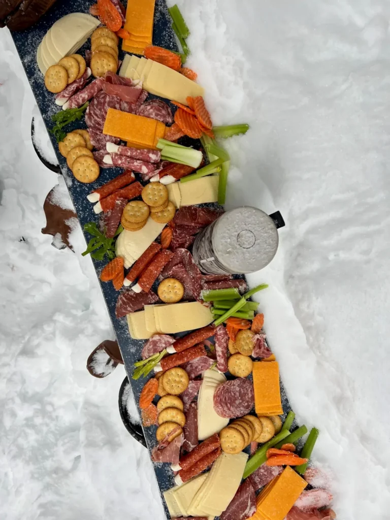 Charcuterski made from recycled skis by Jackson's Base Camp